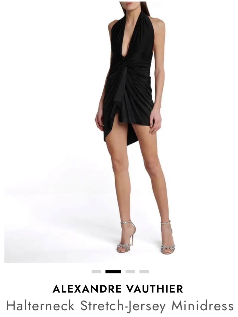 Alexandre Vauthier Black Stretch-Jersey Minidress